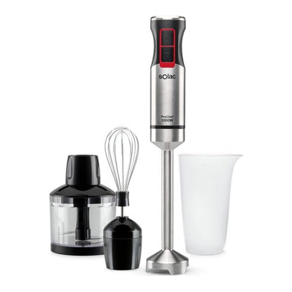 Hand-held Blender Solac BA5607 Black Steel 1000 W