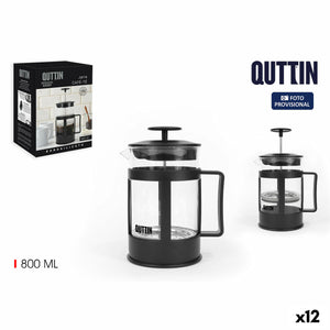 Cafetière à Piston Quttin 800 ml 13 x 10 x 18 cm