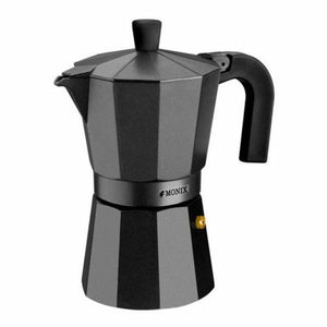 Italienische Kaffeemaschine Monix Vitro Noir Aluminium Metall Edelstahl 1,5 L