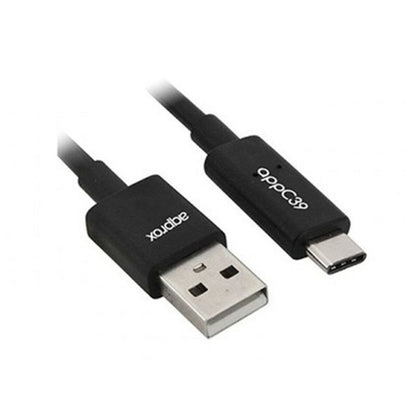 Câble USB A 2.0 vers USB C APPROX APPC40 1 m Noir