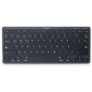 Tastatur Nilox NXKB01B Schwarz Qwerty Spanisch