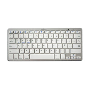 Clavier sans fil Nilox NXKB01S Espagnol Qwerty Blanc