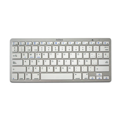 Drahtlose Tastatur Nilox NXKB01S Qwerty Spanisch Weiß