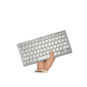 Clavier sans fil Nilox NXKB01S Espagnol Qwerty Blanc