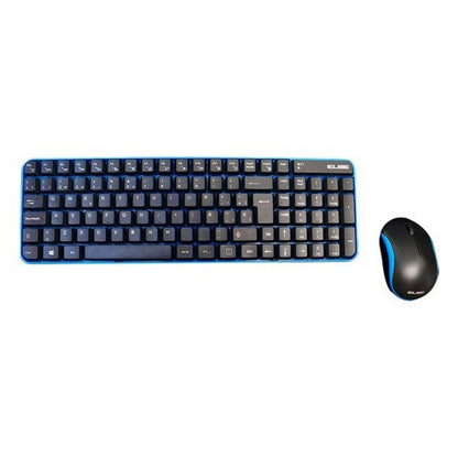 Keyboard and Wireless Mouse ELBE PTR-101 Black