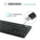 Tastatur iggual CK-BASIC-120T QWERTY USB Schwarz Spanisch Affe (1 Stücke)