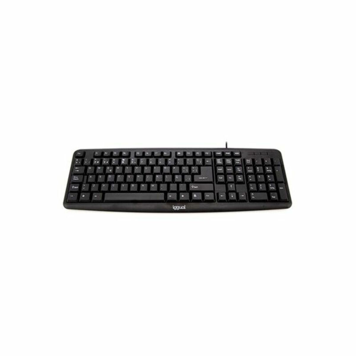 Clavier iggual CK-BASIC-105T QWERTY USB Noir Espagnol Singe (1 Pièce)