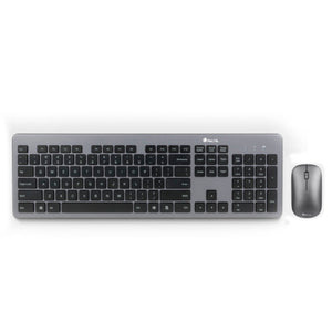 Mouse und Tastatur NGS MATRIXKIT Schwarz Grau Qwerty Spanisch