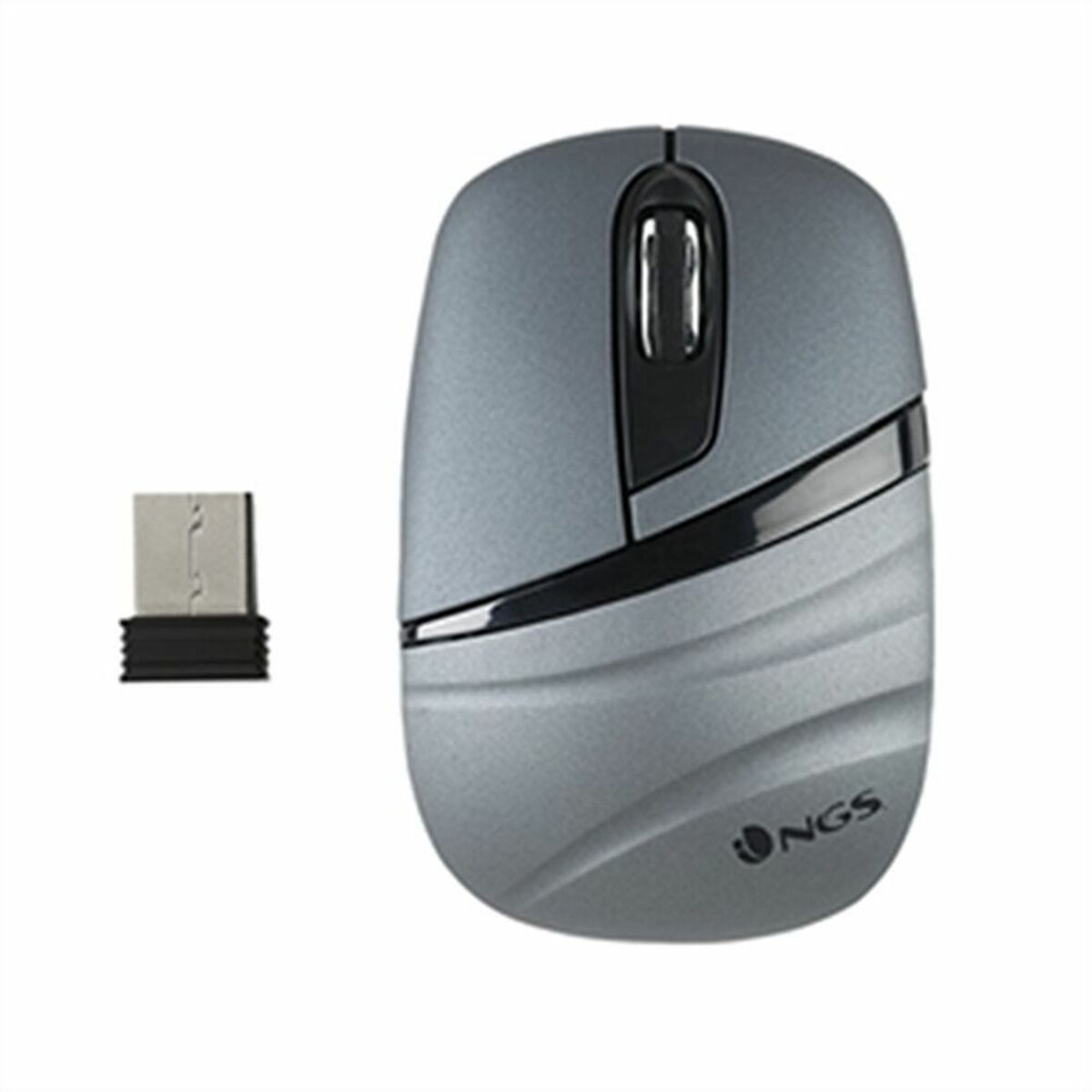 Souris NGS ASH DUAL Noir Noir/Argenté (1 Unités)