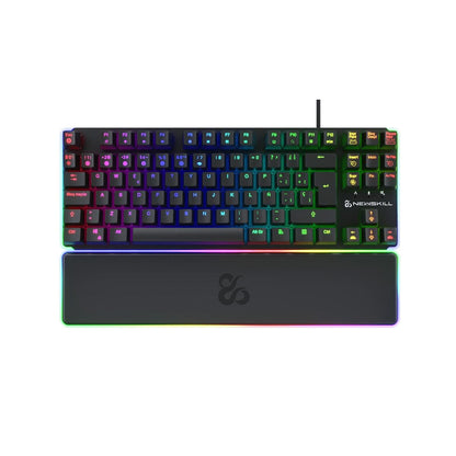 Gaming Tastatur Newskill Gungnyr TKL Pro Schwarz LED RGB Qwerty Spanisch