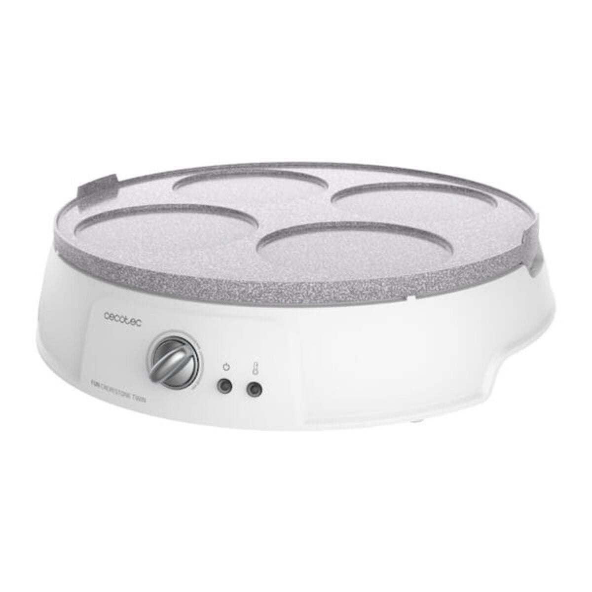 Crepe Maker Cecotec Fun Crepestone Twin 1200W White