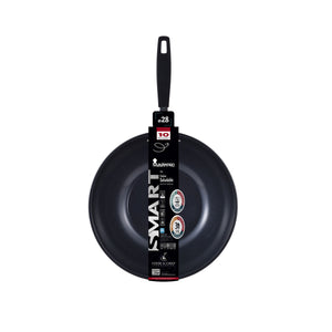 Wok Pfanne Masterpro SMART MP Schwarz/Silberfarben Geschmiedetes Aluminium Ø 28 cm