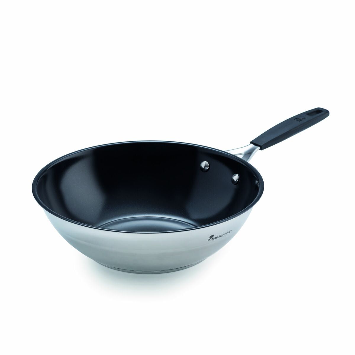 Wok Pan Masterpro SMART MP Black/Silver Toughened aluminium Ø 28 cm