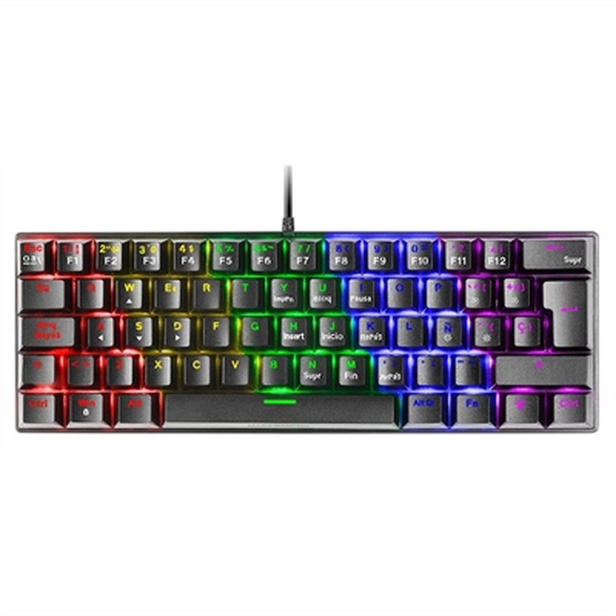 Clavier Mars Gaming MK60 Noir Espagnol Qwerty