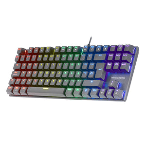 Keyboard Mars Gaming MK80 Spanish Qwerty Black RGB