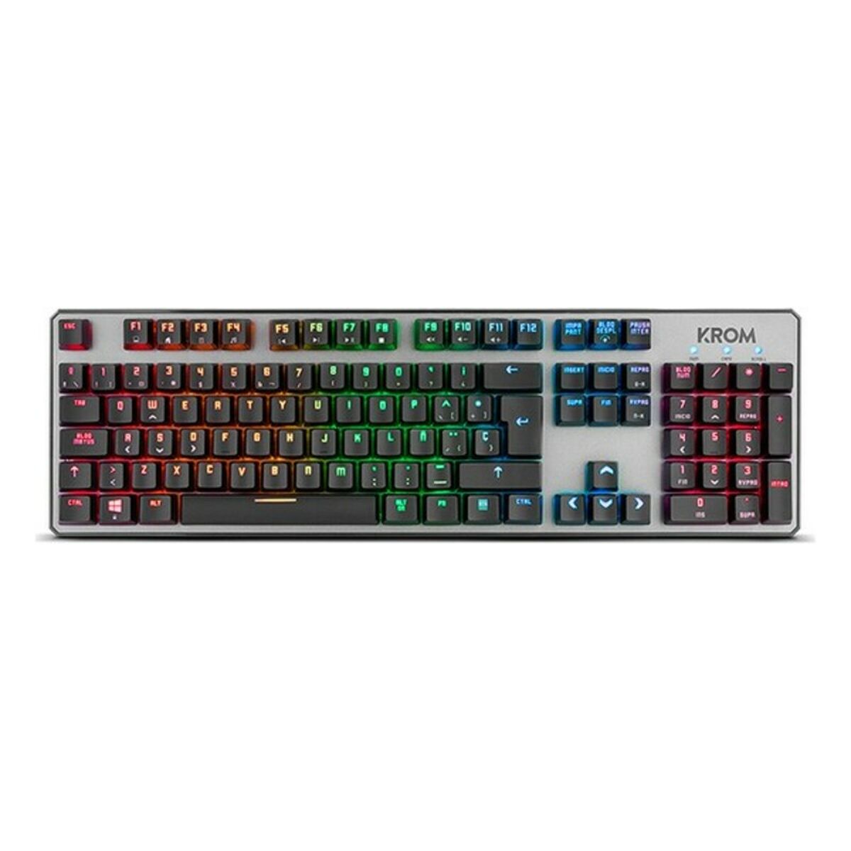 Clavier pour jeu Krom Kernel RGB Espagnol Qwerty