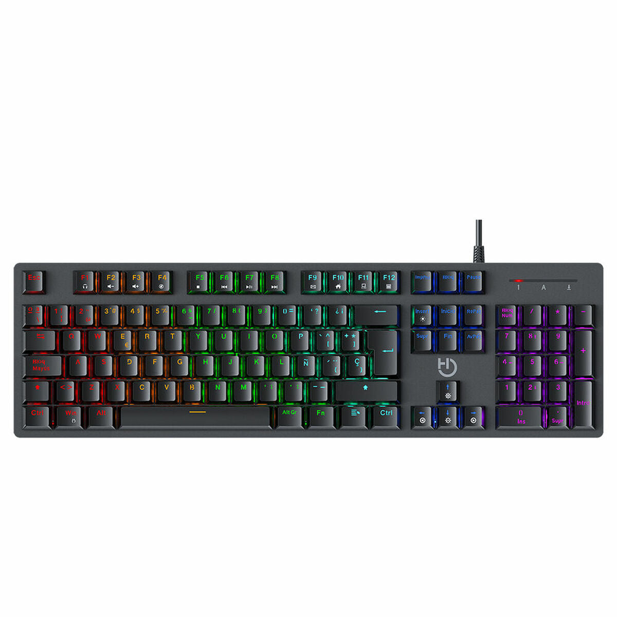 Clavier Hiditec GKE010004 Noir Multicouleur