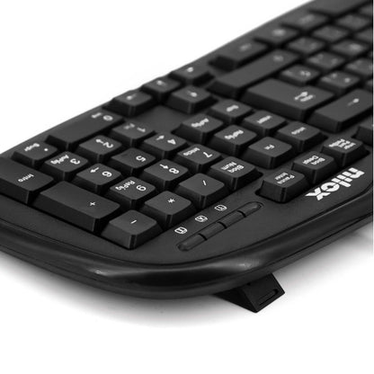 Tastatur Nilox NXKBE000001 Qwerty Spanisch Schwarz