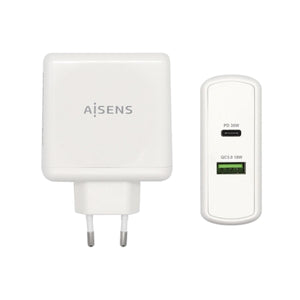 Chargeur mural Aisens ASCH-2PD30QC-W 48 W USB-C Blanc