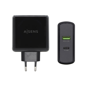 Wandladegerät Aisens ASCH-2PD30QC-BK 48 W USB-C Schwarz