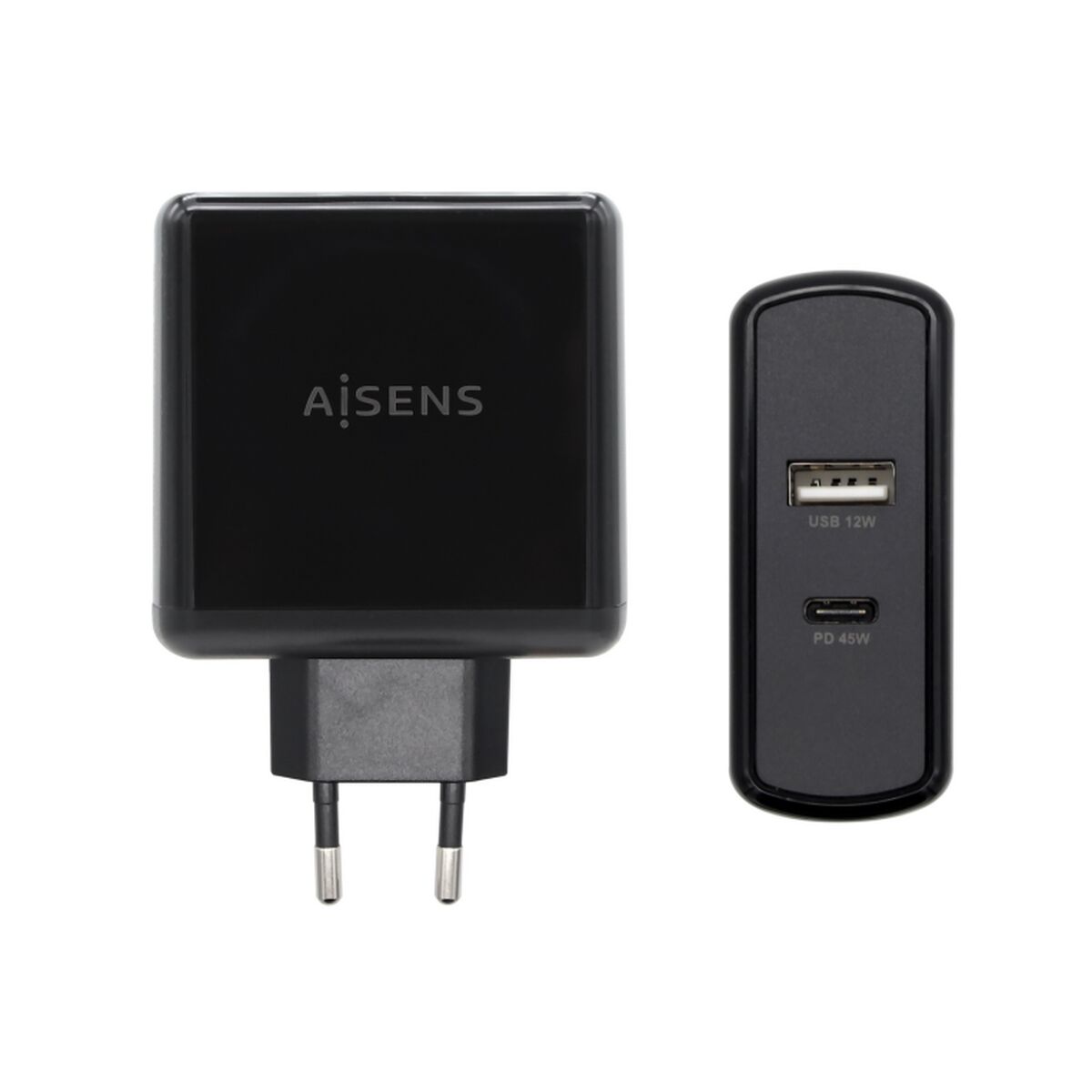 USB Wall Charger Aisens ASCH-2PD45A-BK USB-C 57 W