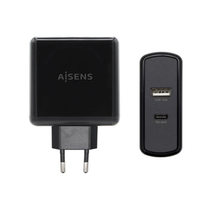 USB-Ladegerät für die Wand Aisens ASCH-2PD45A-BK USB-C 57 W