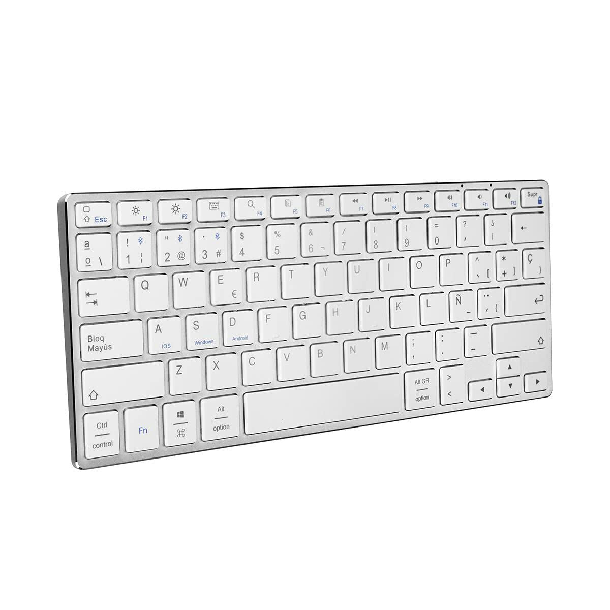 Drahtlose Tastatur Subblim SUB-KB-3ADC200 BLUETOOTH 3.0 350 mAh Qwerty Spanisch Silberfarben Spanisch