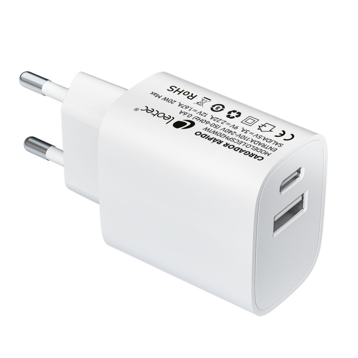 Chargeur mural LEOTEC Blanc 20 W