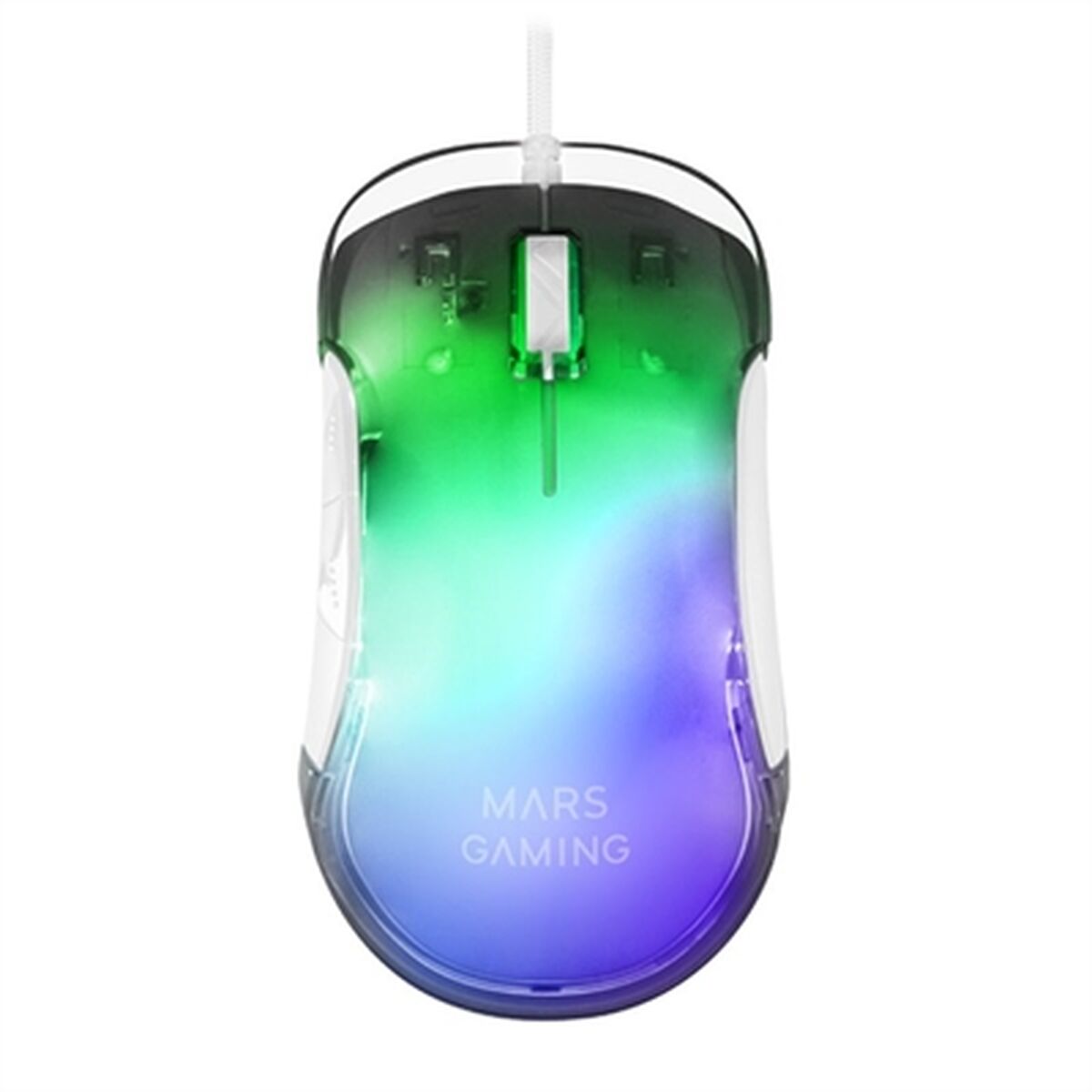 Souris Mars Gaming MMGLOW 12800 dpi Blanc