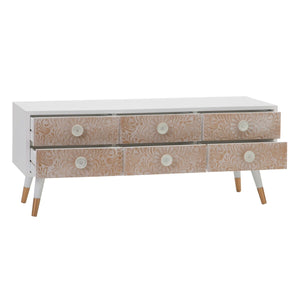 TV furniture KLEE 120 x 40 x 50 cm Natural Pine White