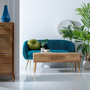 TV-Möbel HONEY natürlich Paulonia-Holz Holz MDF 110 x 50 x 45 cm