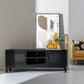 TV furniture SHADOW Black Mindi wood 150 x 40 x 55 cm