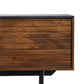 TV-Möbel ABNER Braun Schwarz Eisen Mango-Holz 140 x 40 x 50 cm