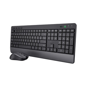 clavier et souris Trust Espagnol Qwerty Noir