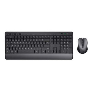 clavier et souris Trust Espagnol Qwerty Noir