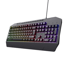 Gaming Tastatur Trust GTX 836 EVOCX Schwarz Qwerty Spanisch