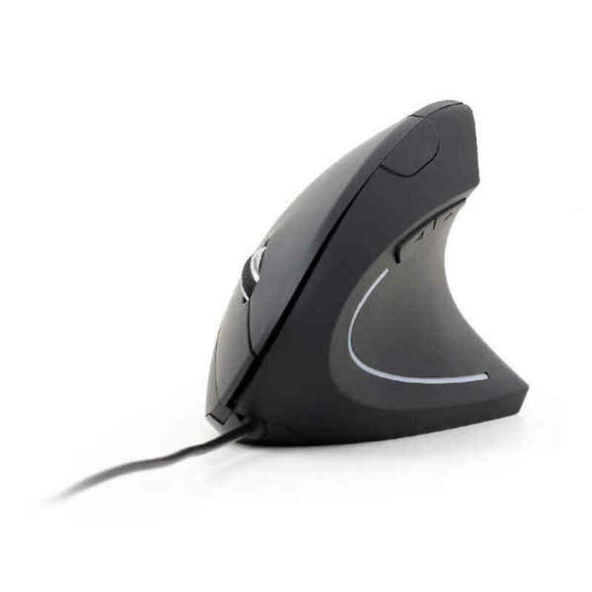 Souris avec Câble et Capteur Optique GEMBIRD MUS-ERGO-01 3200 DPI Noir