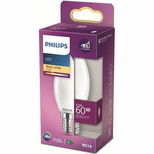 LED lamp Philips Candle E 6,5 W 60 W E14 806 lm 3,5 x 9,7 cm (2700 K)