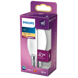 LED lamp Philips Candle F 4,3 W E14 470 lm 3,5 x 9,7 cm (2700 K)