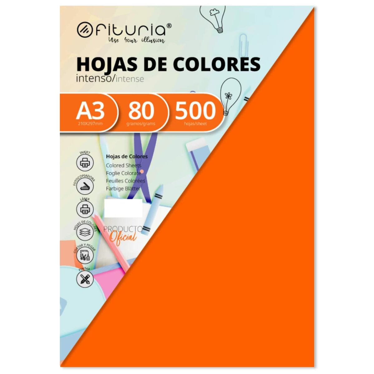 Druckerpapier Fabrisa Orange A3 500 Bettlaken