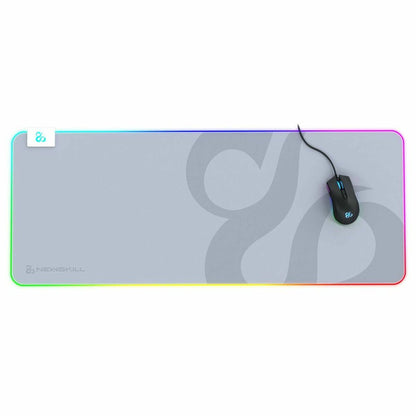 Souris Optique + Tapis de Souris en Gel Newskill Nemesis V2 XL Blanc