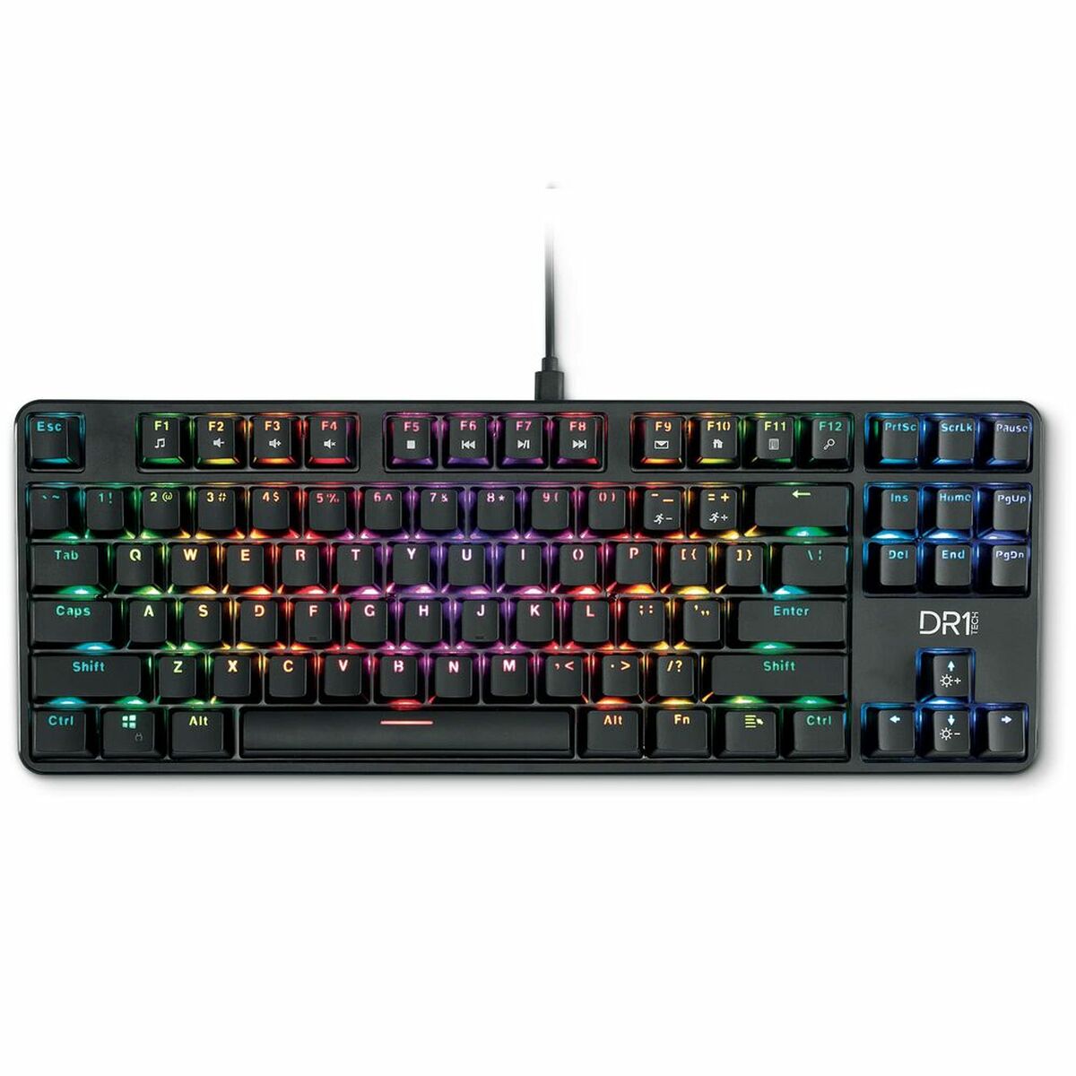 Clavier pour jeu DR1TECH DR10031 Noir RGB QWERTY (Reconditionné A)