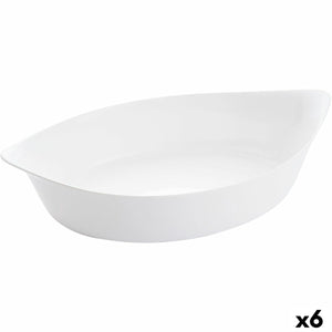 Kochschüssel Luminarc Smart Cuisine Oval Weiß Glas 6 Stück 38 x 22 cm