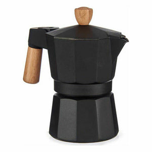 Italienische Kaffeemaschine Holz Aluminium 150 ml (12 Stück)