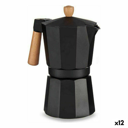 Italienische Kaffeemaschine Holz Aluminium 450 ml (12 Stück)