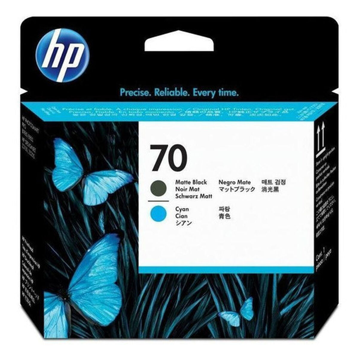 Tête de rechange HP HP 70 Noir mat Cyan