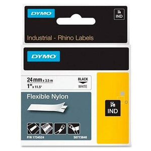 Ruban Laminé pour Etiqueteuses Dymo Rhino Noir Blanc (5 Unités)