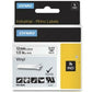 Laminated Tape for Labelling Machines Rhino Dymo ID1-12 12 x 5,5 mm Black White Stick Self-adhesives (5 Units)