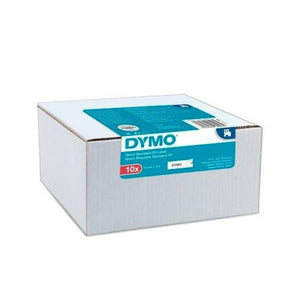 Ruban Laminé pour Etiqueteuses Dymo Blanc Noir Autocollants 10 Pièces (12 Unités)