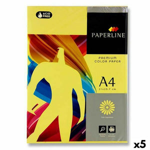 Druckerpapier Fabrisa Paperline Premium A4 80 g/m² 500 Bettlaken Gelb (5 Stück)